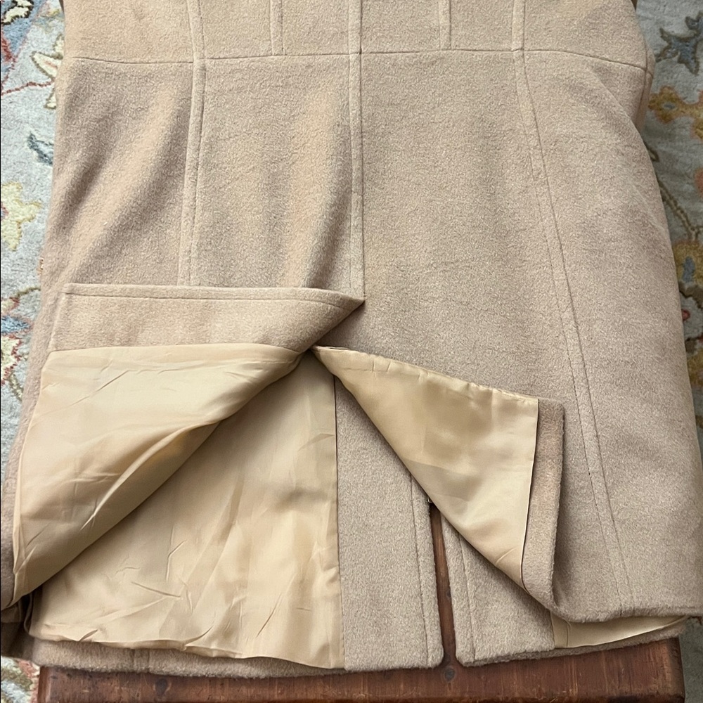 Michael Kors Wool Women's Hooded-Stand Collar Zip-Front Coat Camel Brown Size L - Picture 8 of 13